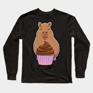 Capybara Cupcake Long Sleeve T-Shirt